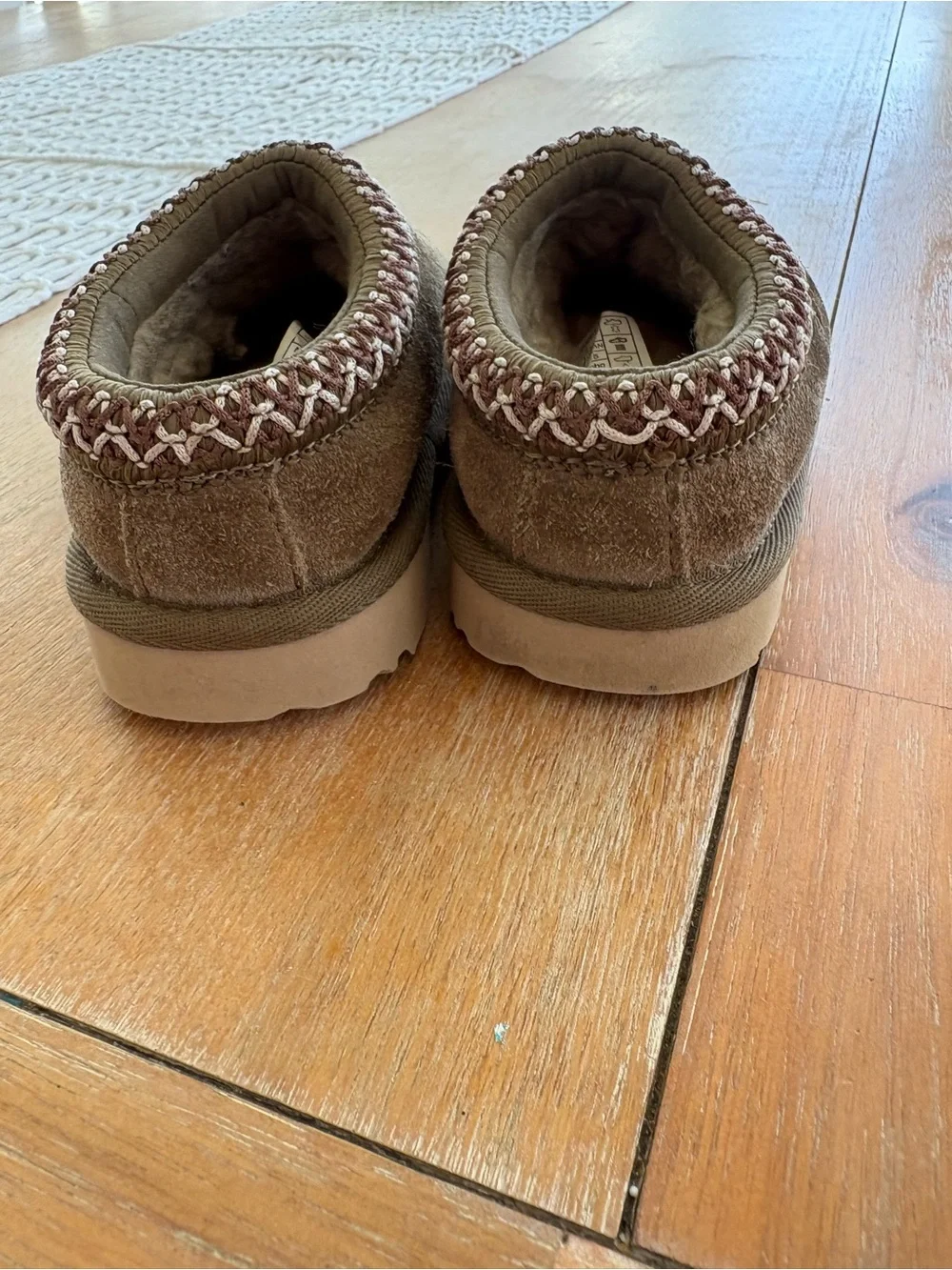 UGG Kids Chestnut Slip-On Cozy Mule with Decorative Trim